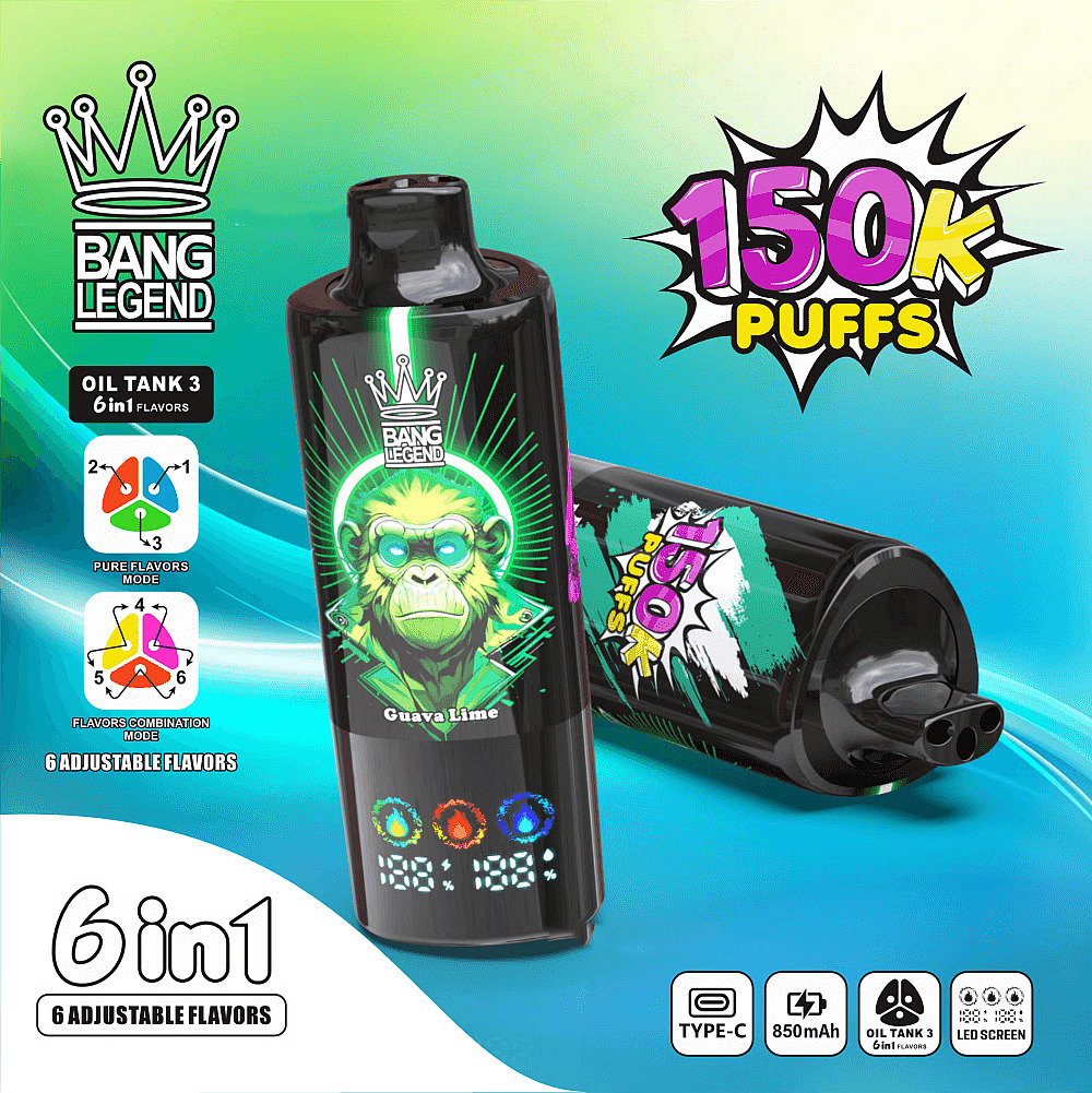 Bang-Legend-150000-150k-Puffs-6-in-1-Flavors-Disposable-Vape-2-3-5-Nicotine-12Tastes-Smart-Display-Vape-Factory-Wholesale-12