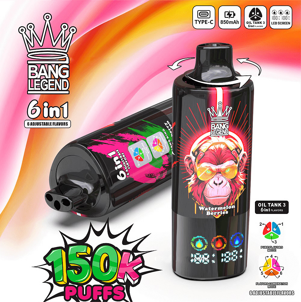 Bang-Legend-150000-150k-Puffs-6-in-1-Flavors-Disposable-Vape-2-3-5-Nicotine-12Tastes-Smart-Display-Vape-Factory-Wholesale-4