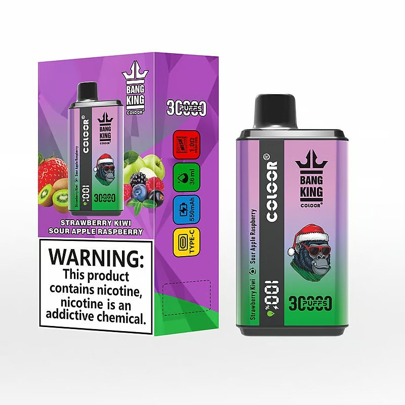 Sleek-vape-Bang-king-30000-Puffs-Erdbeere-Kiwi-Sauer-Apfel-Himbeere