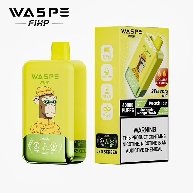 Waspe-FIHP-40000-Puffs-40K-Disposable-Vape-Wholesale-Peach-Ice-Pineapple-Mango-Peach