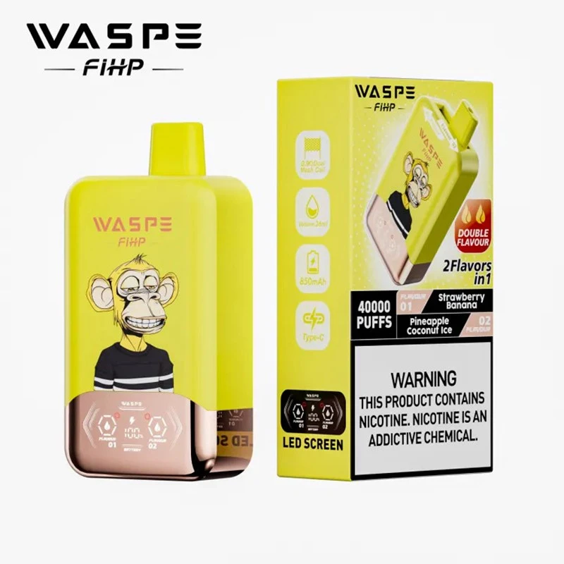 Waspe-FIHP-40000-Puffs-40K-Einweg-Vape-Großhandel-Straberry-Banane-Kokosnuss-Eis