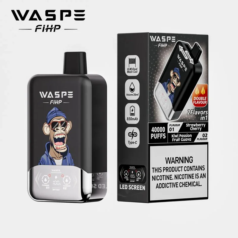 Waspe-FIHP-40000-Puffs-40K-Einweg-Vape-Großhandel-Erdbeer-Kirsche-Kiwi-Passionsfrucht-Guave