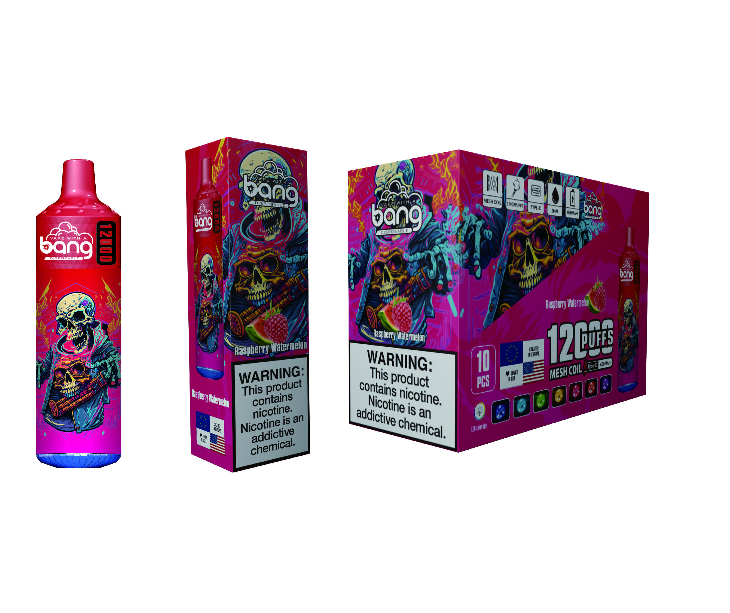 bang-12000-puffs-einweg-vape-flavor-raspberry-watermelon-picture