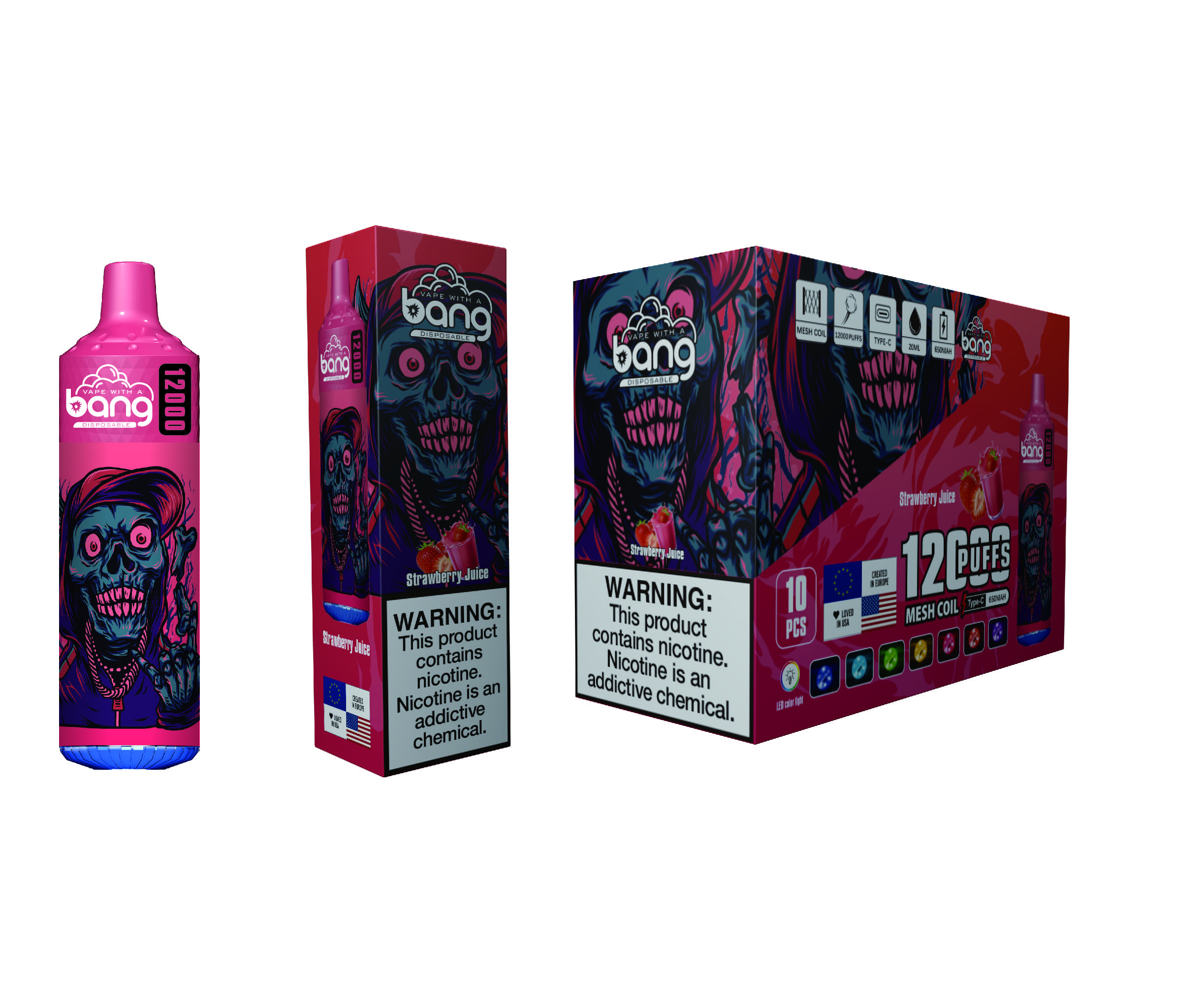 bang-12000-puffs-einweg-vape-flavor-strawberry-juice-picture