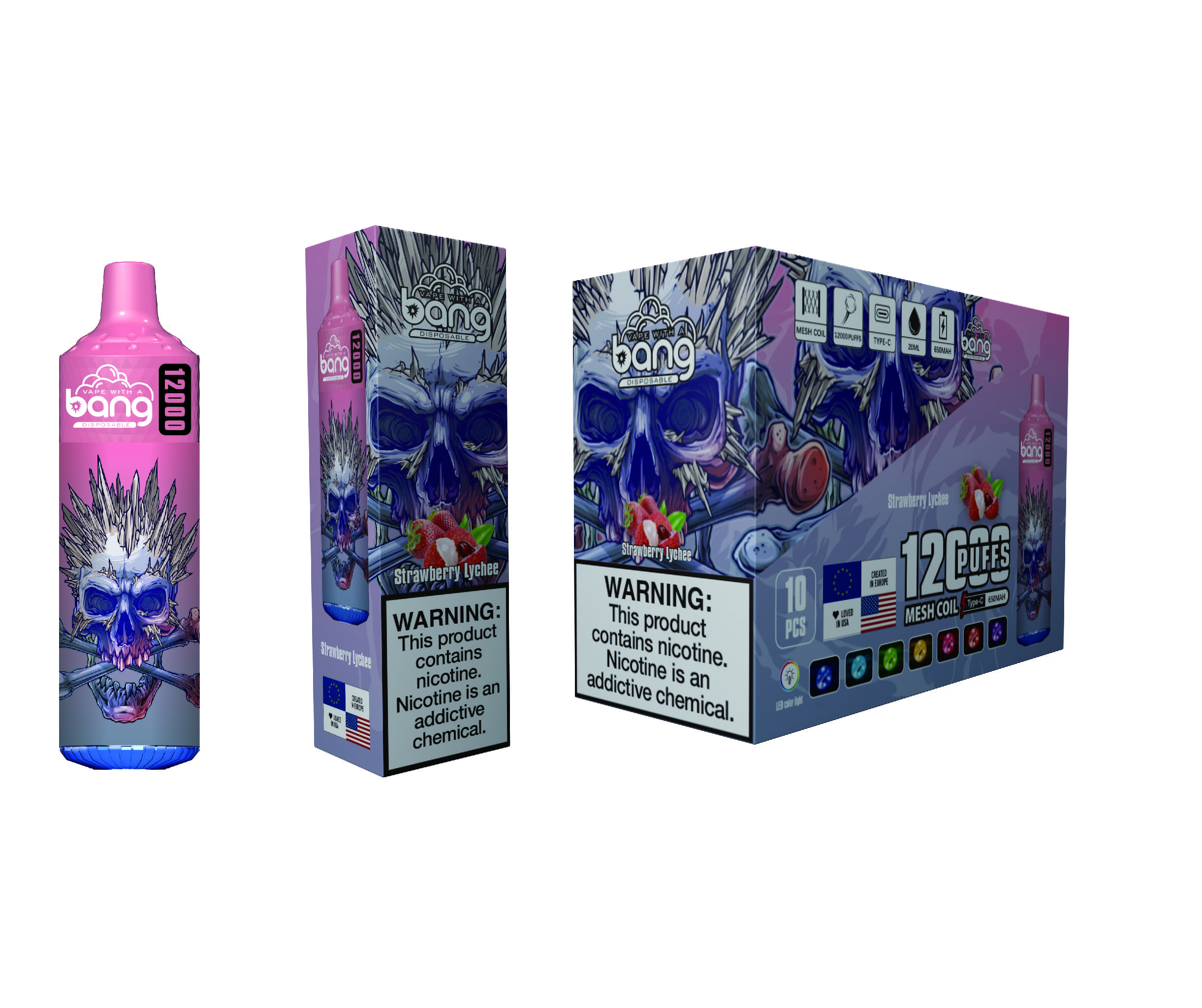 bang-12000-puffs-einweg-vape-geschmack-erdbeere-lychee-bild