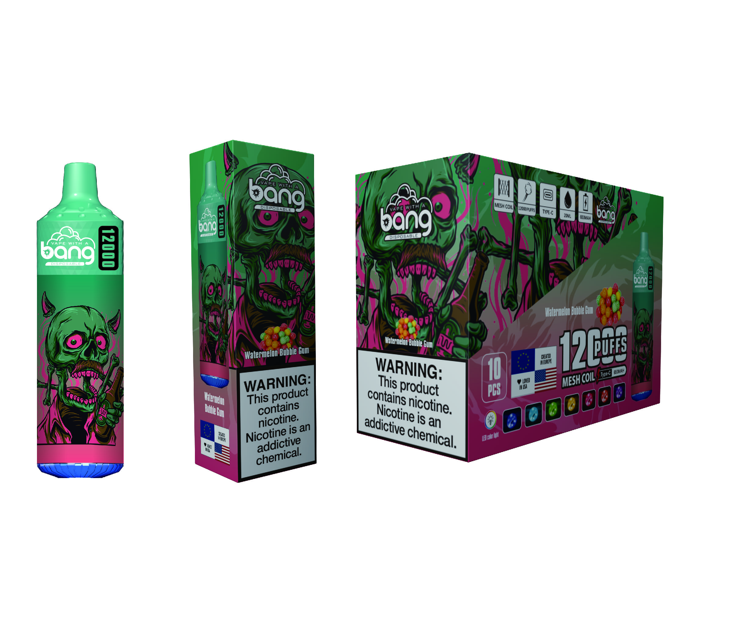 bang-12000-puffs-einweg-vape-flavor-watermelon-bubble-gum-picture