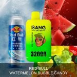 Bang Leader Puffs Red Bull Watermelon Bubble Candy Flavor Picture Disposable Vape Device