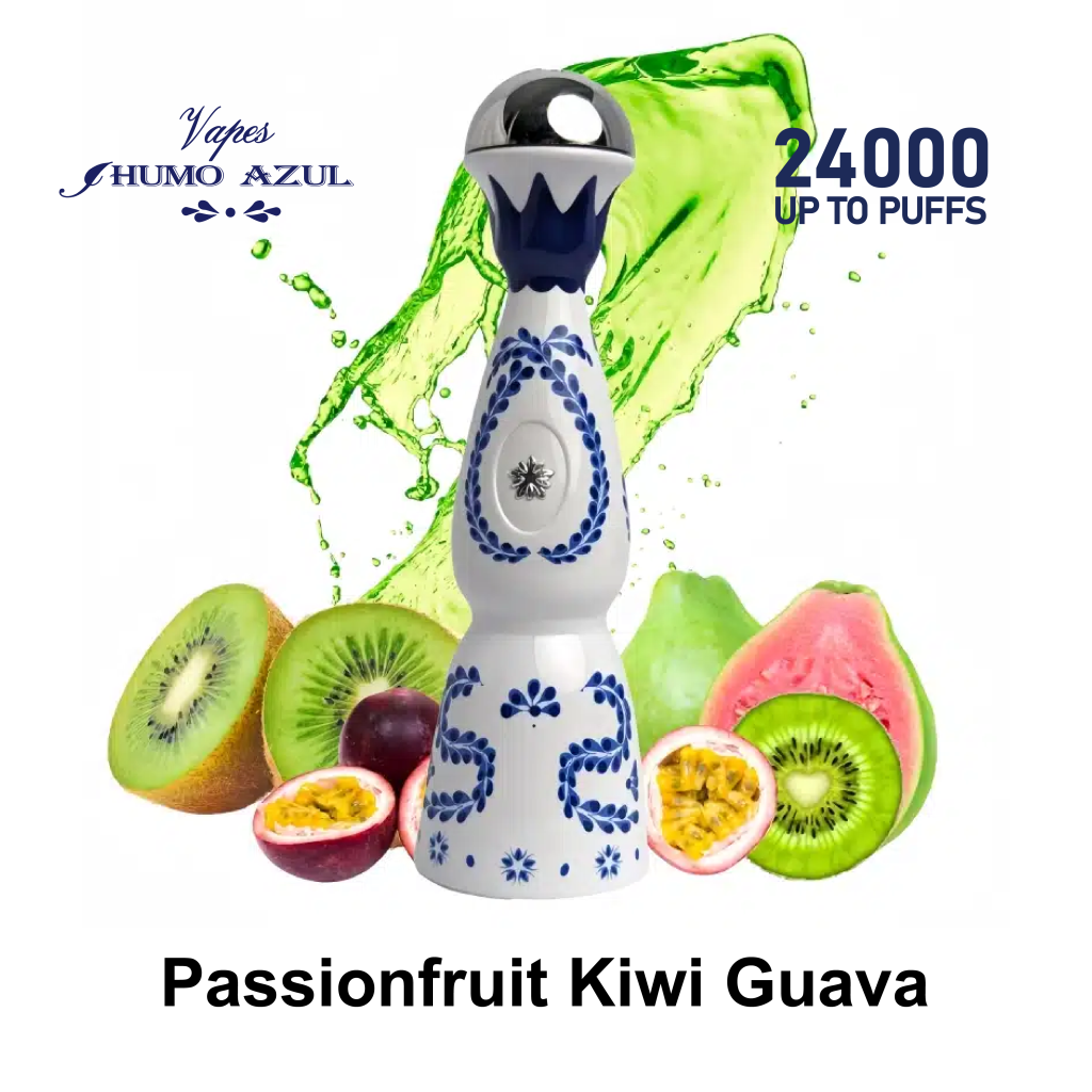 Humo Azul Puffs Flavor Passionfruit Kiwi Guava Disposable Vape Device