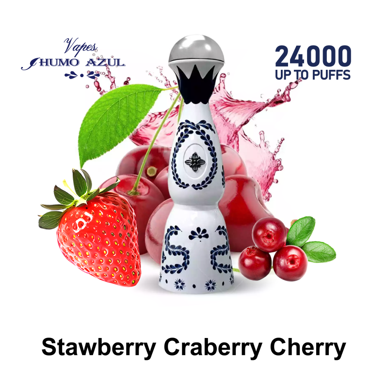 Humo Azul Puffs Flavor Strawberry Craberry Cherry Picture Scaled Disposable Vape Device