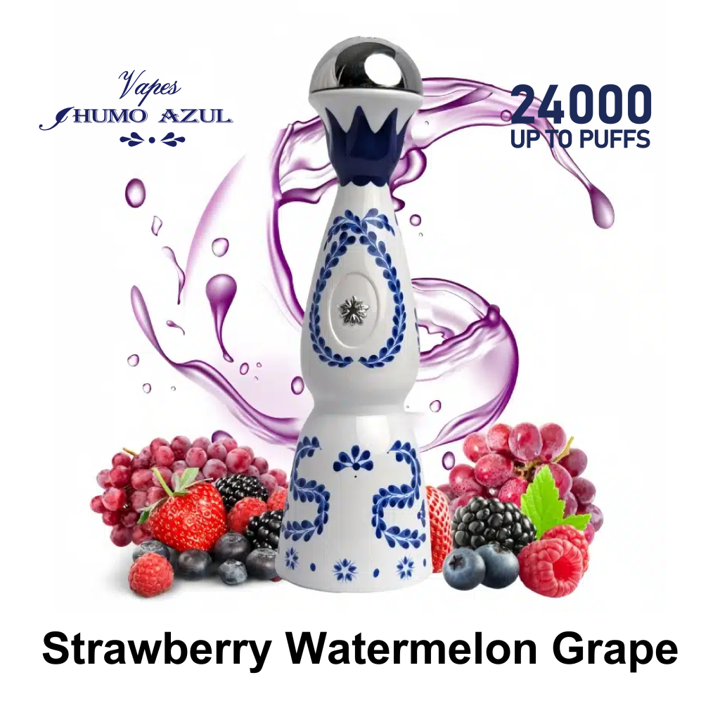 Humo Azul Puffs Flavor Strawberry Watermelon Grpe Disposable Vape Device