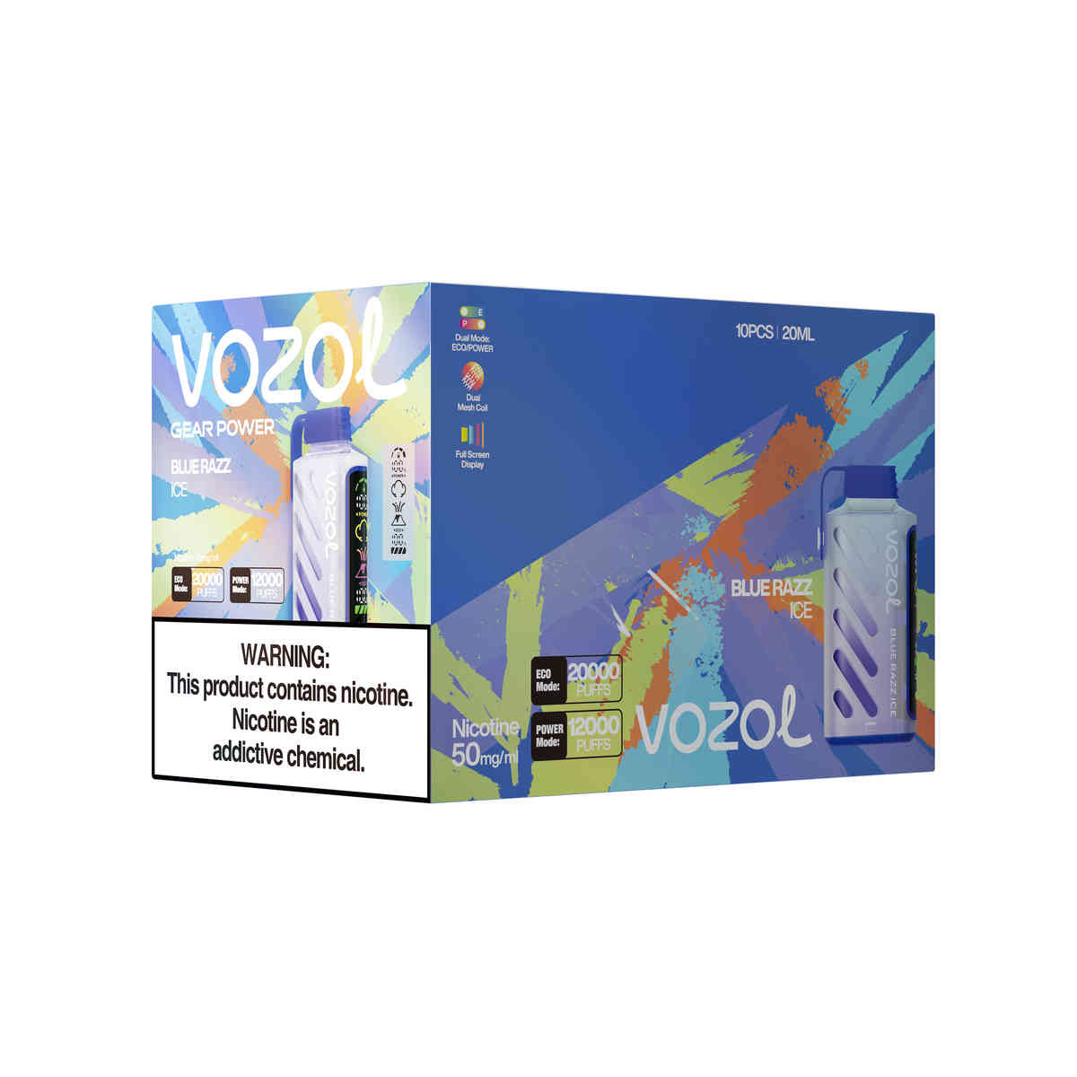 Vozol-Gear-Power-BLUE-RAZZ-ICE