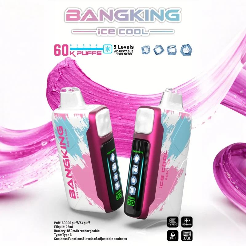 Bang King Ice Peach Ice.jpg Disposable Vape Device