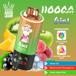 bang-leader-110000-puffs-6-in-1-flavor-peach-ice-blackcurrabt-pineapple-ice-green-apple-kiwi