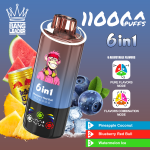 Bang Leader Puffs 6 In 1 Flavor Pineapple Coconut Blueberry Red Bull Watermelon Ice Disposable Vape Device