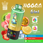 Bang Leader Puffs 6 In 1 Flavor Strawberry Ice Peach Lemon Kiwi Passion Fruit Guava Disposable Vape Device