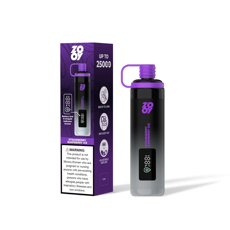 Zooy Shisha 25k Strawberry Raspberry Ice Scaled Disposable Vape Device