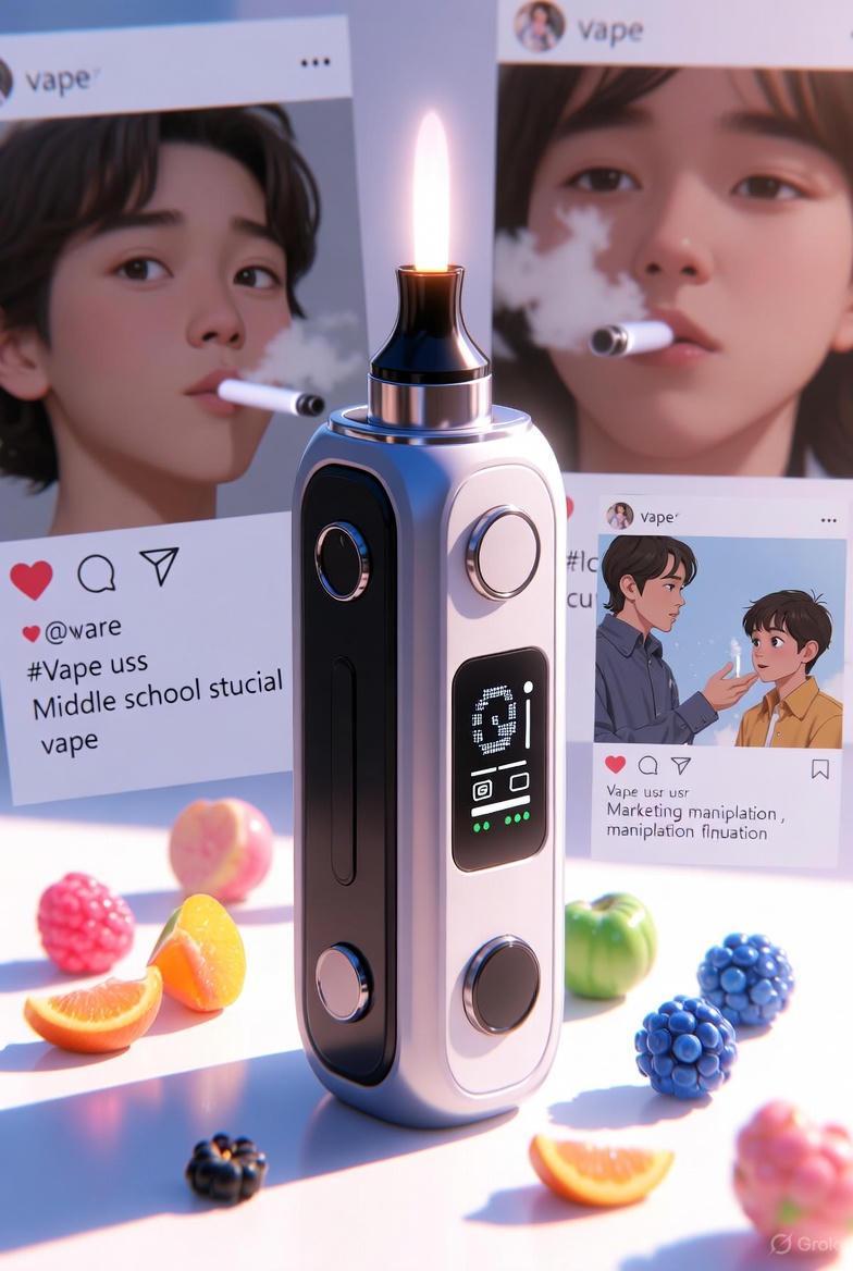 Media społecznościowe promują e-papierosy wśród nastolatków