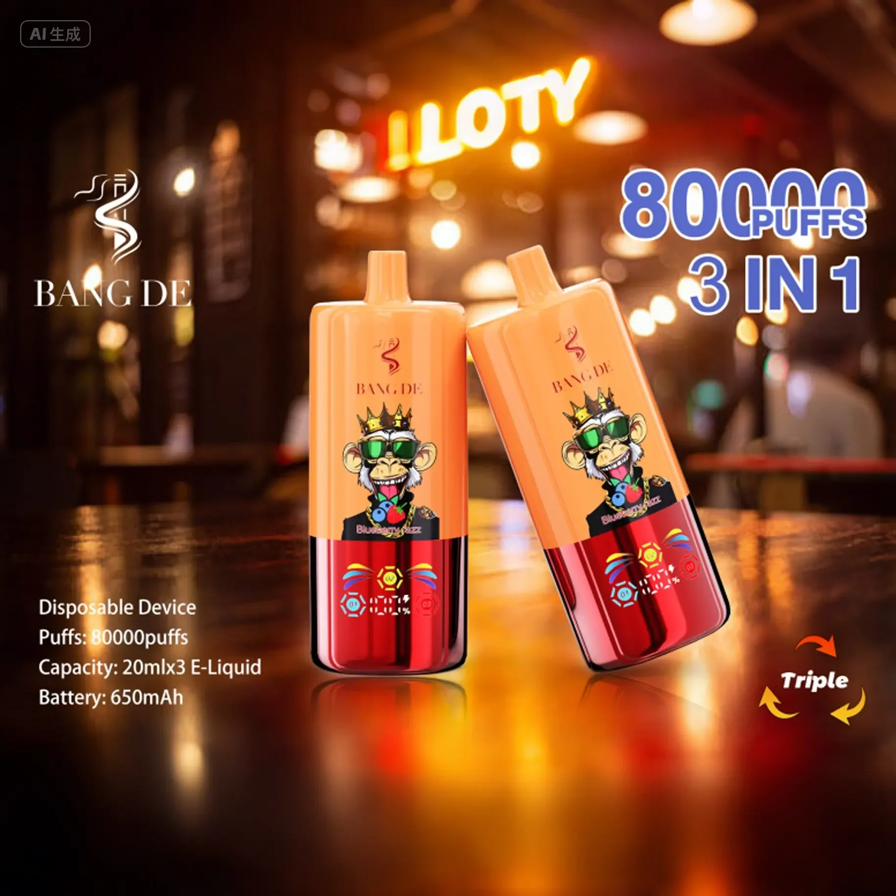 elfbar elfa master akku Bang Leader 80K 3-in-1 Einweg-Vaporizer | 80.000 Züge | 54 ml E-Liquid main image 0