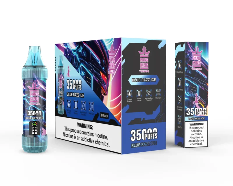 Bang King Tornado Puffs Blue Razz Ice.jpg Disposable Vape Device