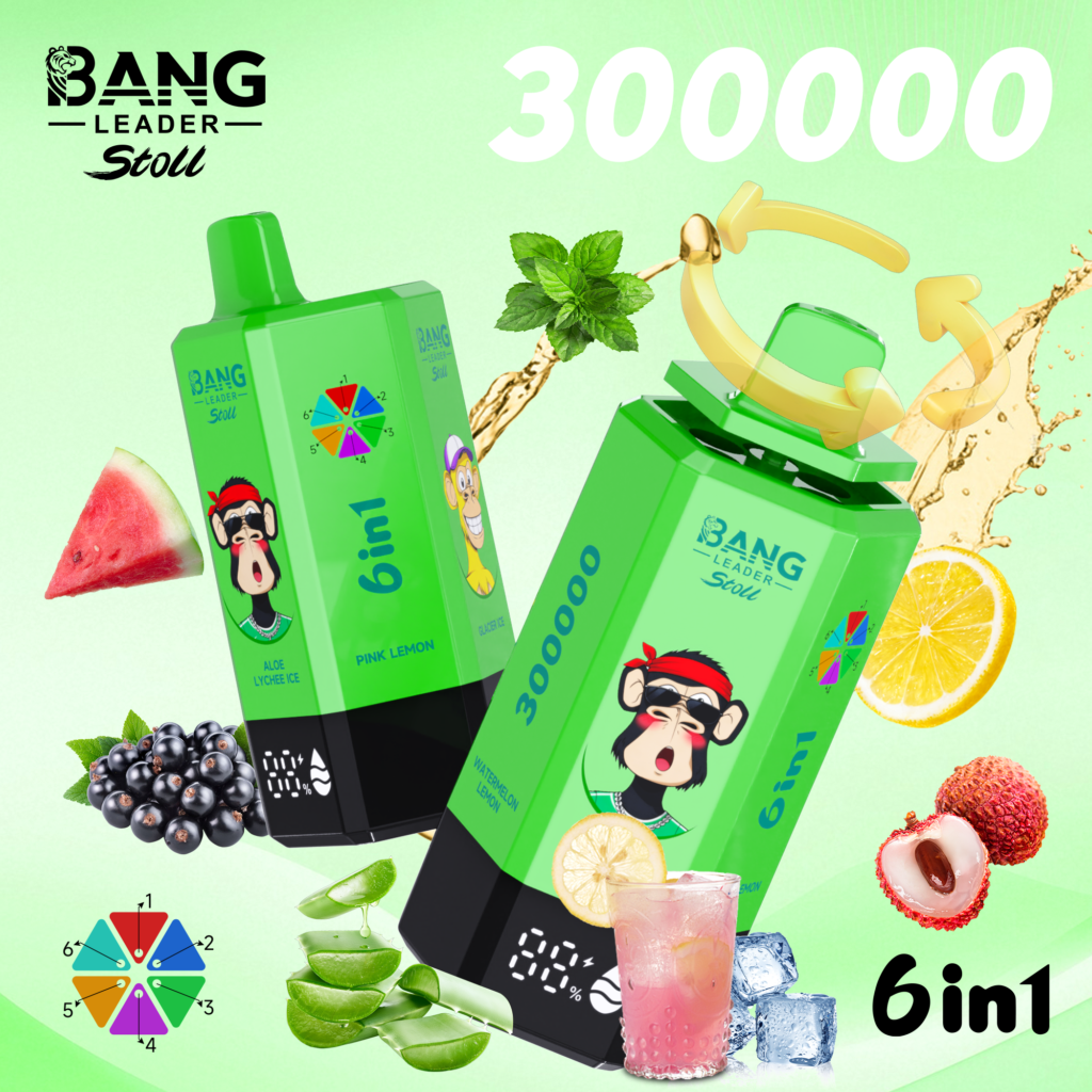 Bang Leader Stoll puff 300k  6-in-1 Flavors, 300k vape