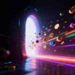 Abstract Mystery Reward Concept Glowing Disposable Vape Device