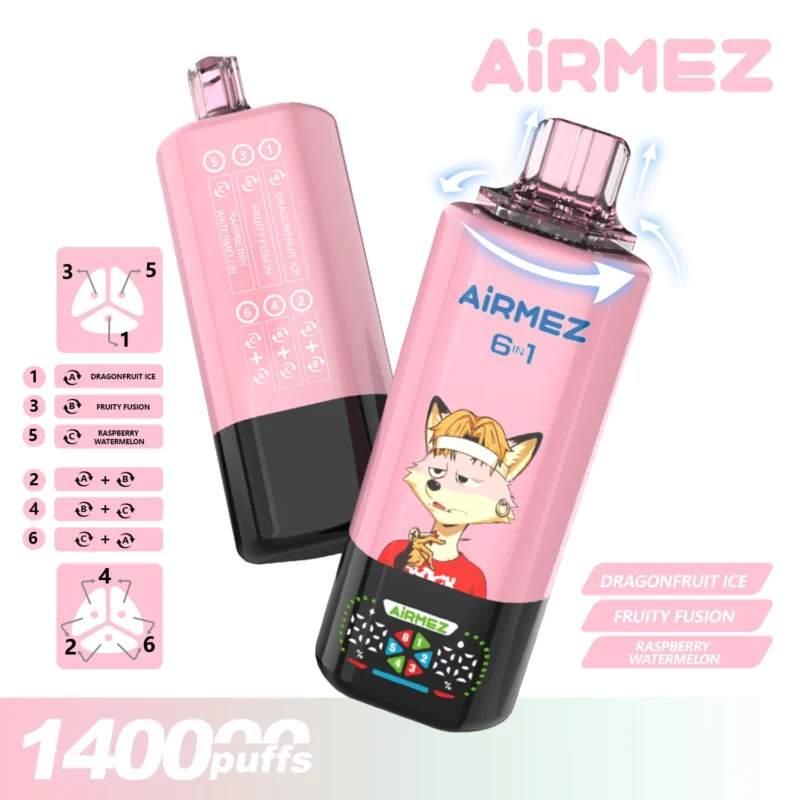 Airmez Fox 6 In 1 Puff Flavor Disposable Vape Device detail