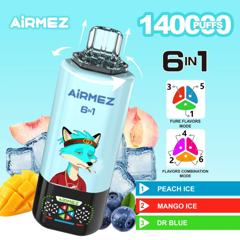 Airmez Fox 6 In 1 Puff Flavor Disposable Vape Device