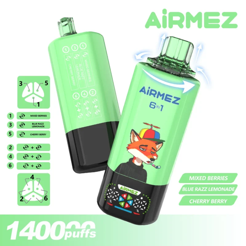 Airmez Fox 6 In 1 Puff Flavor 3 Disposable Vape Device
