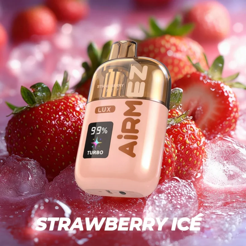 Airmez Lux Puffs Flavor Strawberry Ice Disposable Vape Device