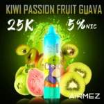 airmez-tornado-25000 puffs-vape-flavor-kiwi-passion-fruit-guava