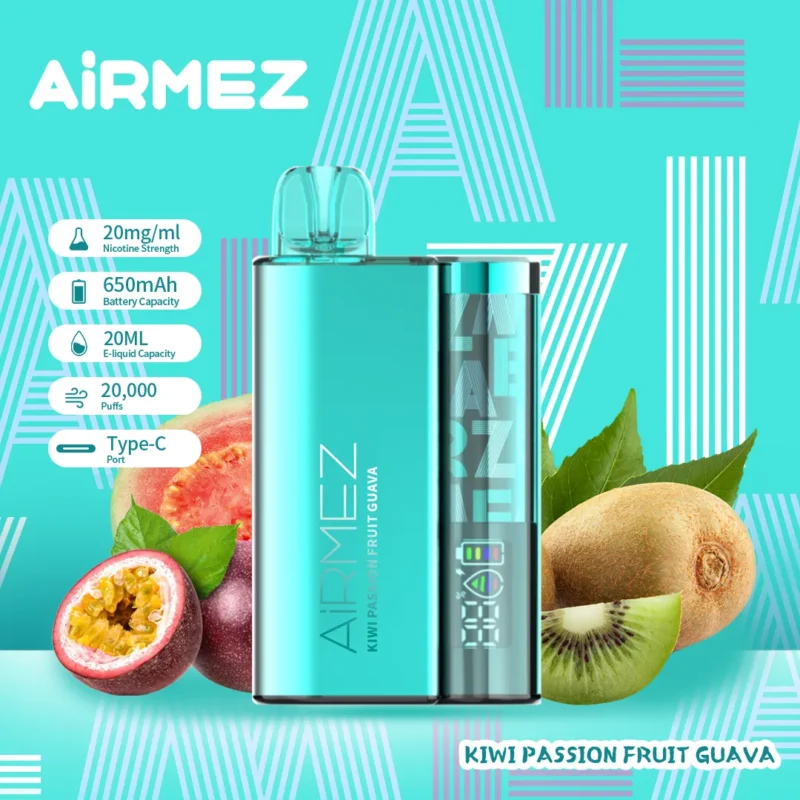 Vapemaison Airmez Puffs Disposable Vape Flavor Kiwi Passion Fruit Guava