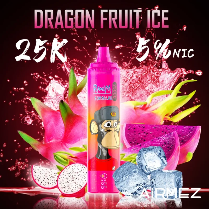 Vapemaison Airmez Tornado Puffs Disposable Vape Flavor Dragon Fruit Ice