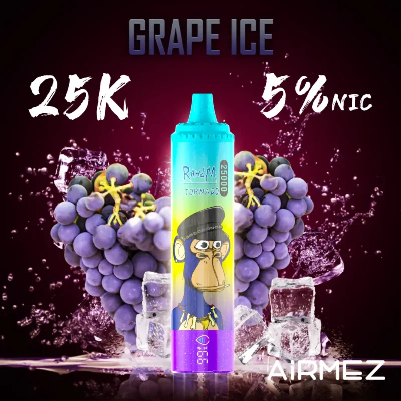 Vapemaison Airmez Tornado Puffs Disposable Vape Flavor Grape Ice