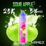 Vapemaison Airmez Tornado Puffs Disposable Vape Flavor Sour Apple