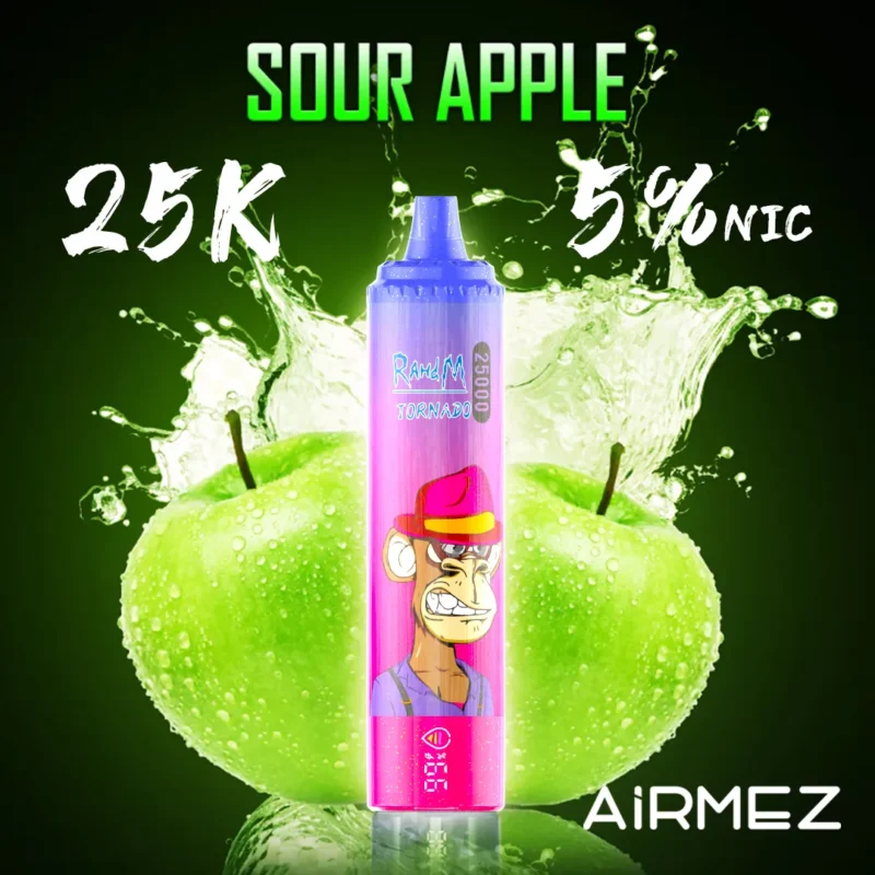 Vapemaison Airmez Tornado Puffs Disposable Vape Flavor Sour Apple