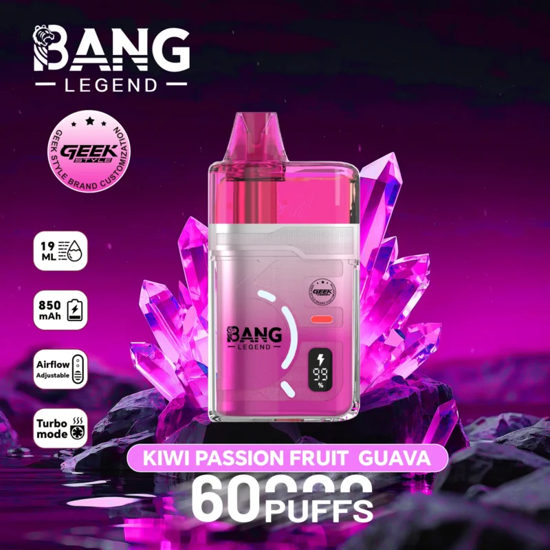 Vapemaison Bang Legend Geek 60k Puffs Kiwi Passion Fruit Guava