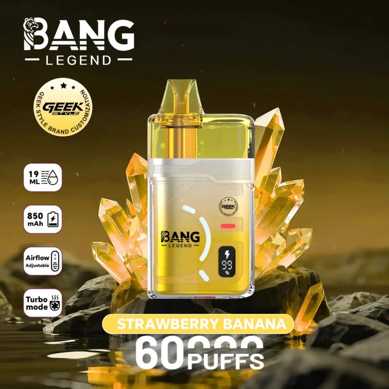 Vapemaison Bang Legend Geek 60k Puffs Strawberry Banana