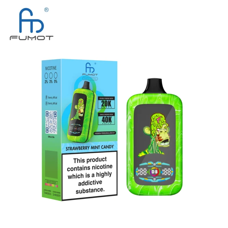 Vapemaison Fumot Digital Monkey Puffs Strawberry Mint Candy
