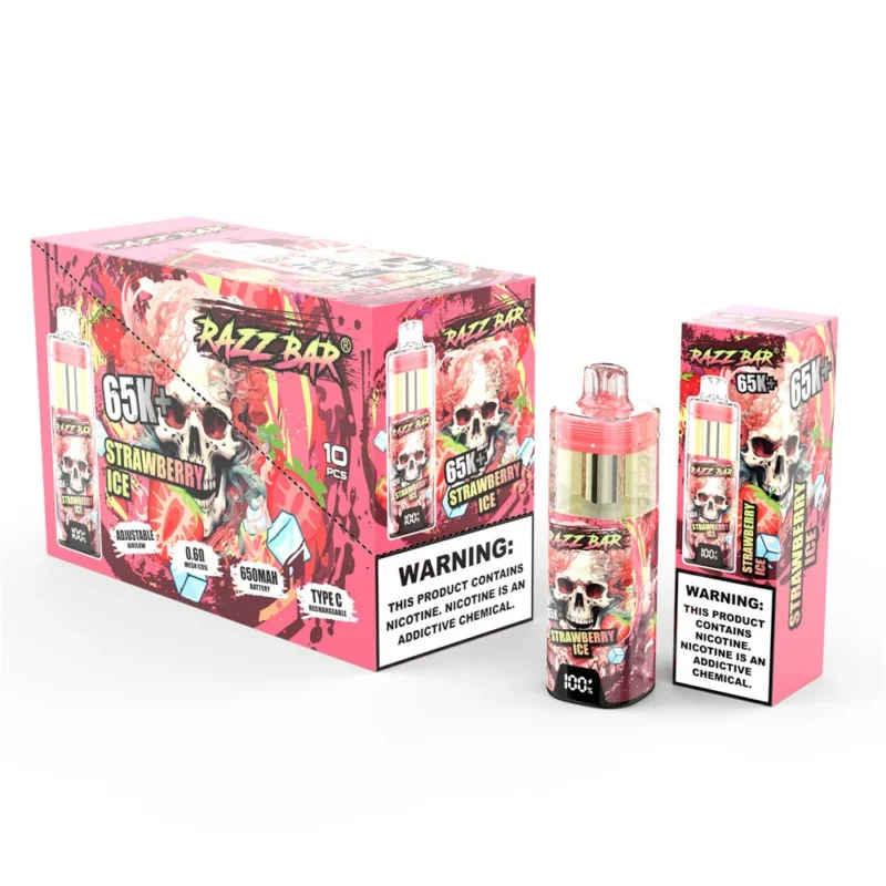 Vapemaison Razz Bar Puffs Package design 2