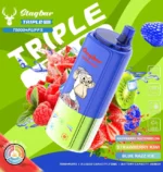 Vapemaison Stag Bar Triple Pro Puffs Raspberry Watermelon Strawberry Kiwi Blue Razz Ice 654x690