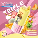 Vapemaison Stag Bar Triple Pro Puffs Melon Peach Mango Pineapple Strawberry Ice