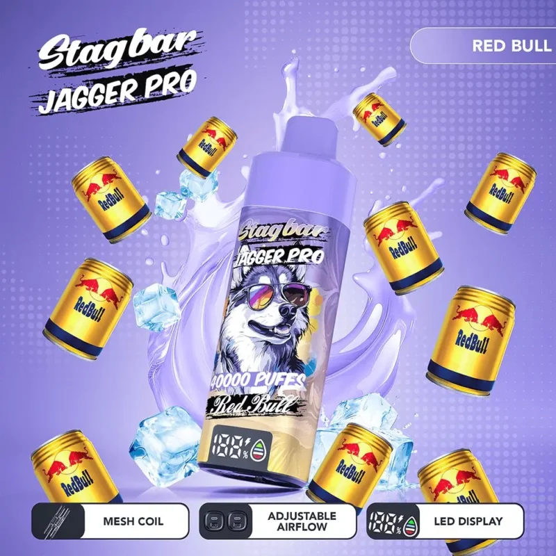 Vapemaison Stagbar Jagger Pro 40k Puffs Red Bull