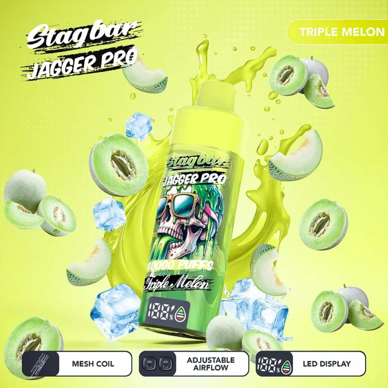 Vapemaison Stagbar Jagger Pro 40k Puffs Triple Melon