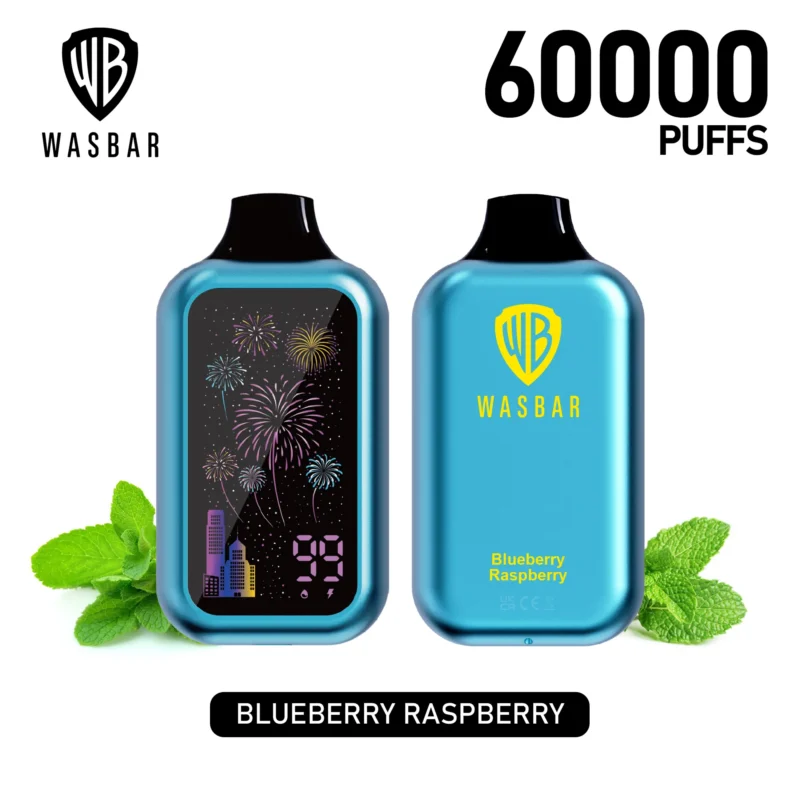 Wasbar Puffs Disposable Vape Flavor Blueberry Raspberry