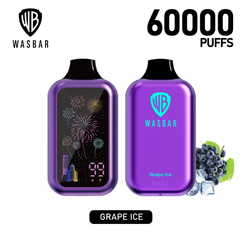Wasbar Puffs Disposable Vape Flavor Grape Ice