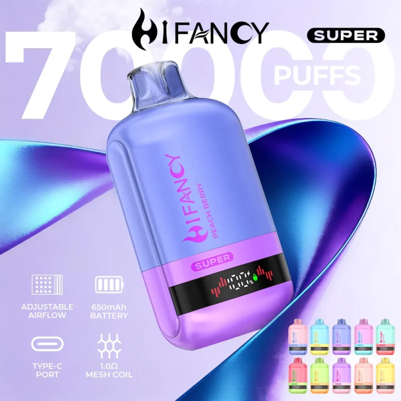 Hifancy Suoer Puffs Disposable Vape Flavor Peach Berry