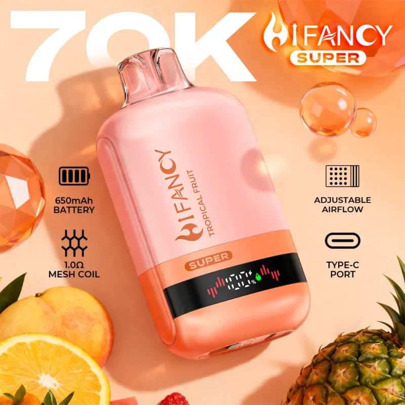 Hifancy Suoer Puffs Disposable Vape Flavor Tropical Fruit