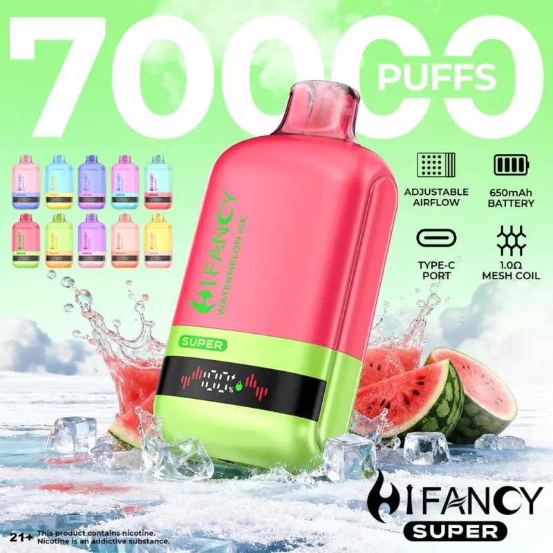 Hifancy Suoer Puffs Disposable Vape Flavor Watermelon Ice