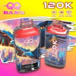 Qq Bang 120k Disposable Vape LED Display Flavor Blackberry Red Raspberry