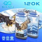 Qq Bang 120k Disposable Vape LED Display Flavor Blue Razz Ice